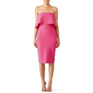 Likely x Revolve Driggs Dress Pink Strapless Ruffle